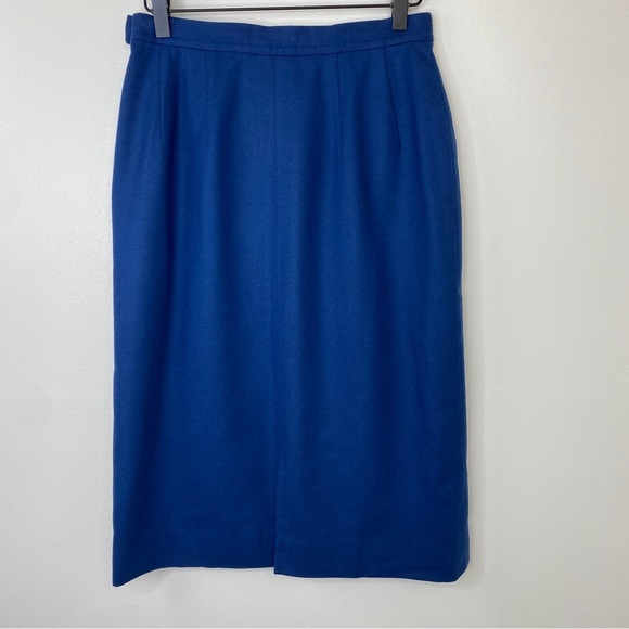 Pendleton Wool Blue Pencil Straight Midi Skirt size 10 - Picture 3 of 9